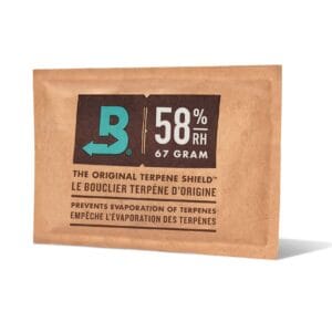 Mantenha suas ervas secas sempre frescas com Boveda 58%. Controle de umidade ideal para cura e armazenamento, preservando aroma, sabor e potência.
