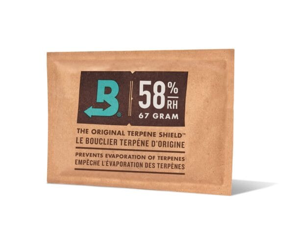 Mantenha suas ervas secas sempre frescas com Boveda 58%. Controle de umidade ideal para cura e armazenamento, preservando aroma, sabor e potência.